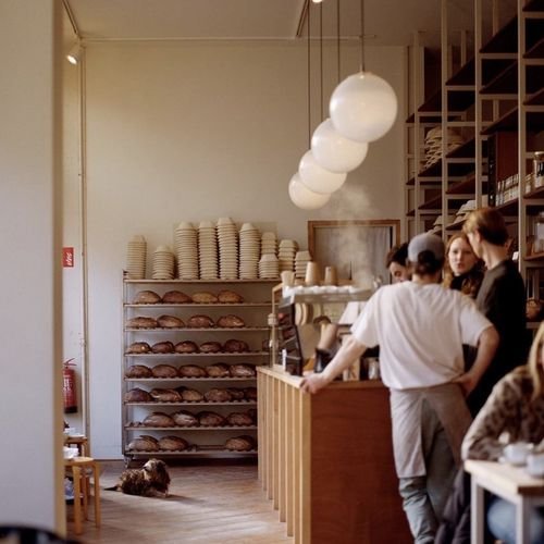 Inside bakery Loof in Amsterdam