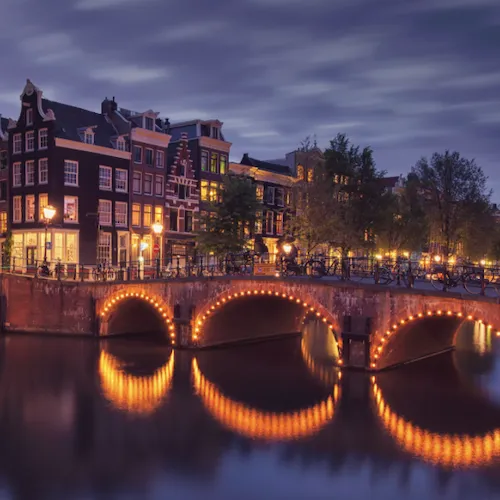 Amsterdam Canal during nighttime