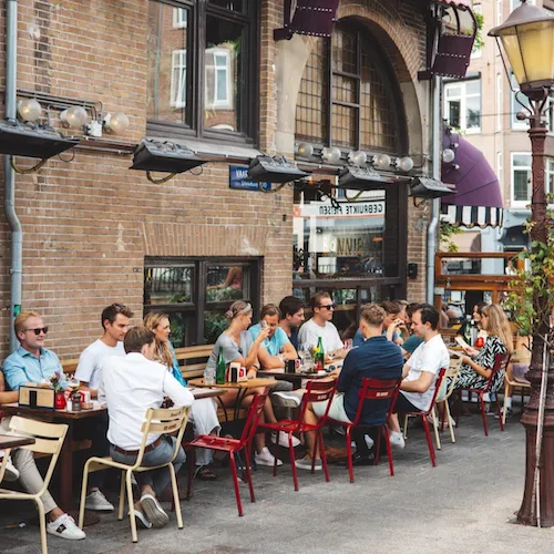 Terrace of bar Bonnie in Amsterdam