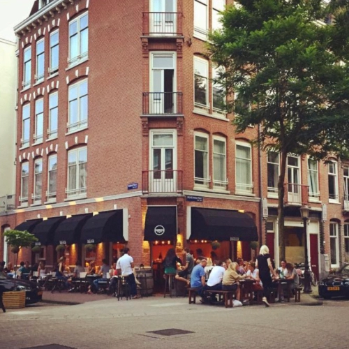 Terrace of restaurant and bar Barrica in Amsterdam