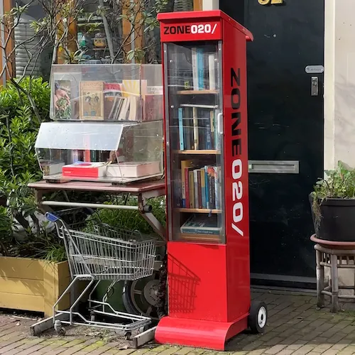 Free books to read in the streets of Amsterdam