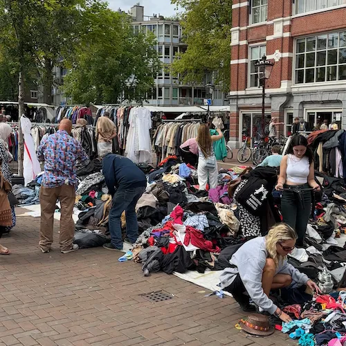 The flea market at Waterloo square in Amsterdam