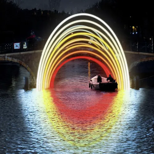 Canal cruise amsterdam light festival